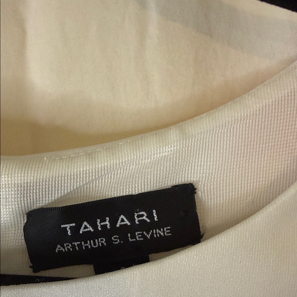 Tahari Midi Dress with Pink & Peach Abstract Accents - Picture 2 of 4